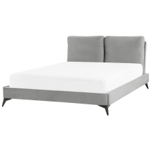 Bed Velvet MELLE 140 x 200 cm (EU Double) Grey
