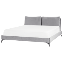 Bed Velvet MELLE 180 x 200 cm (EU Super King) Grey