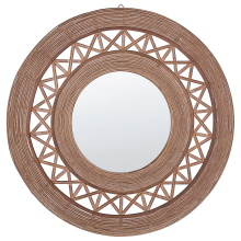 Wall Mirror CACOMA 62 cm x 62 cm Bamboo Brown