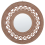 Beliani Wall Mirror CACOMA 62 cm x 62 cm Bamboo Brown 1