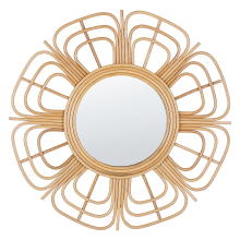 Wall Mirror PASAKU 60 cm 60 cm Rattan Natural
