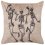 Beliani Throw Cushion MORTESTI 45 x 45 cm Velvet Light Beige Abstract Pattern 1
