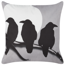 Throw Cushion ORADEA 45 x 45 cm Velvet Grey Animal Pattern