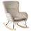 Beliani Rocking Chair ELLAN Velvet Beige 1
