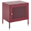 Beliani Bedside Table OSSETT Metal Dark Red 1