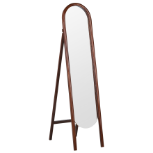 Standing Mirror CHELLES 150 cm Paulownia Wood Dark Brown