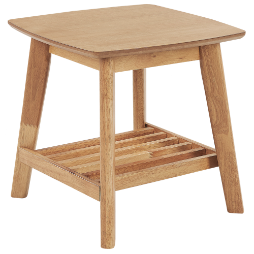 Beliani Side Table TULARE Wood Light Brown