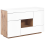 Beliani Home Office Desk 2 Door Sideboard GORAN White 1