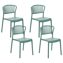 Set of 4 Garden Chairs GELA Mint Green