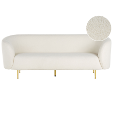 Sofa 3 Seater LOEN Boucle White