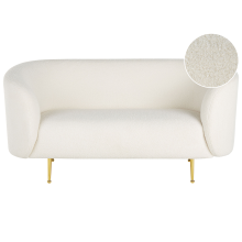 Sofa 2 Seater LOEN Boucle White
