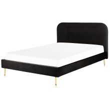 Bed Velvet FLAYAT 140 x 200 cm (EU Double) Black
