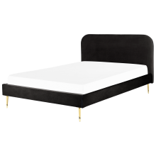 Bed Velvet FLAYAT 180 x 200 cm (EU Super King) Black