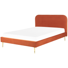 Bed Velvet FLAYAT 160 x 200 cm (EU King Size) Orange
