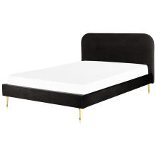 Bed Velvet FLAYAT 160 x 200 cm (EU King Size) Black