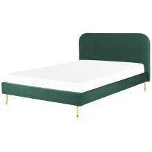 Bed Velvet FLAYAT 160 x 200 cm (EU King Size) Emerald Green