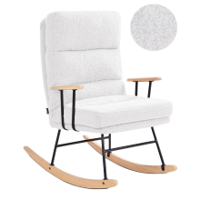 Rocking Chair ESKELIN Reclining Boucle Off-White