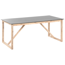 Garden Dining Table NOTTERI 180 cm 90 cm Concrete Grey