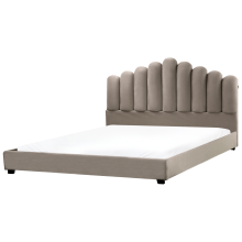 Bed Velvet VINCENNES 180 x 200 cm (EU Super King) Taupe