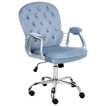 Desk Chair PRINCESS Velvet Light Blue