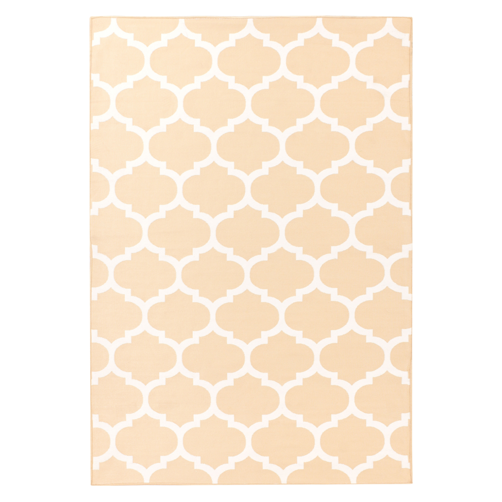 Photos - Area Rug Beliani Outdoor Rug AKSU Beige 140 x 200 cm Reversible Cream 