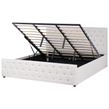 Ottoman Bed AMIENS Fabric Beige 180 x 200 cm (EU Super King)