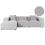 Beliani Corner Sofa 3 Seater DOLVA Corduroy Light Grey Right Hand 1