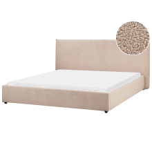 Bed Boucle LAVAUR 180 x 200 cm (EU Super King) Taupe