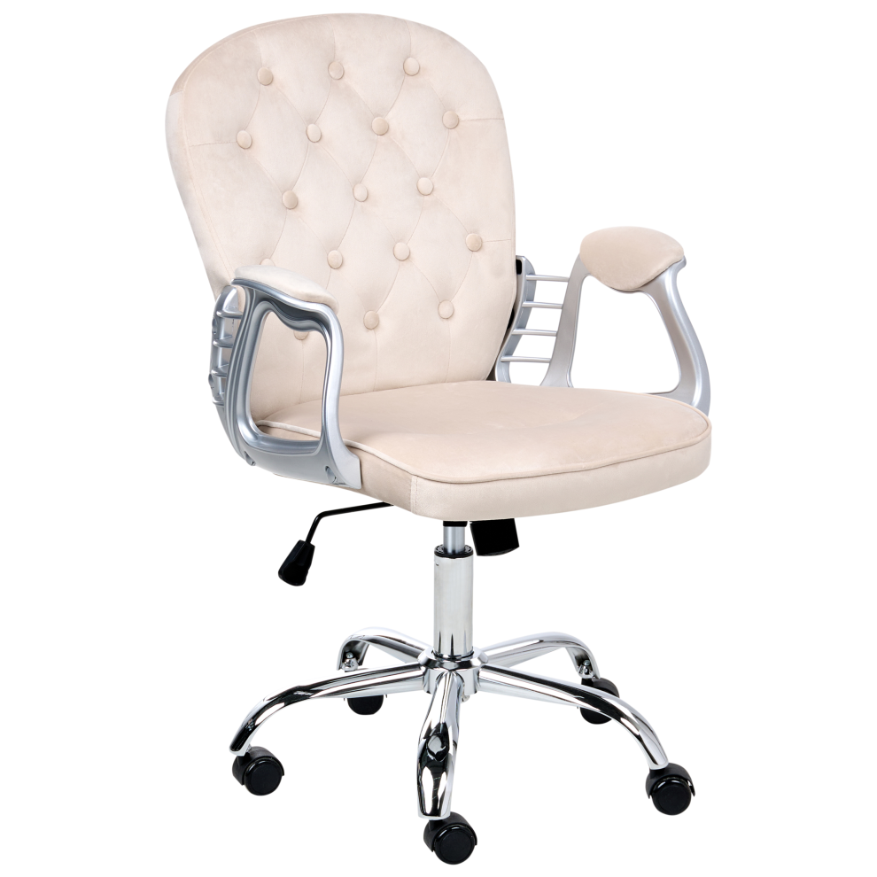 Beliani Desk Chair Princess Velvet Beige