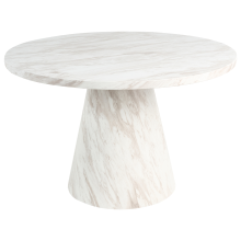 Dining Table MERE White Marble 120 cm 120 cm