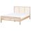 Beliani Bed Pine Wood SALERNAS 140 x 200 cm (EU Double) Light Brown 1