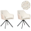 Beliani Set of 2 Dining Chairs LITHIA Boucle Light Beige 1