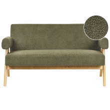 Sofa 2 Seater TAMRE Boucle Green/ Light Brown