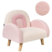 Kids Armchair Rainbow OMBO Boucle Pastel Pink