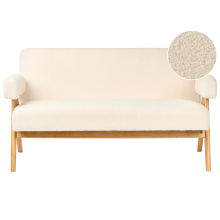 Sofa 2 Seater TAMRE Boucle Off-White/ Light Brown