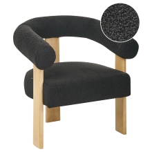 Armchair ILBRO Boucle Black/ Light Brown