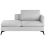 Beliani Right-Hand Chaise Longue SIEVOZ Fabric Light Grey 1