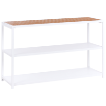 Outdoor Kitchen Island AVETRANA Brown/ White Metal