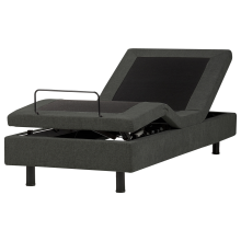 Adjustable Bed without Headboard Fabric CASTELLAN 90 x 200 cm (EU Single) Dark Grey