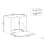 Beliani Wall Mounted Vanity Unit SUZANO 45 cm Black 4