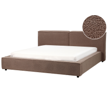 Waterbed Boucle LINARDS 180 x 200 cm (EU Super King) Brown