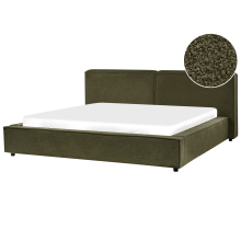 Waterbed Boucle LINARDS 180 x 200 cm (EU Super King) Dark Green