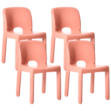 Set of 4 Garden Chairs BETIM Coral
