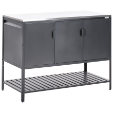 Outdoor Kitchen Cabinet MAENZA Black Metal