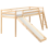 Beliani Mid Sleeper Bed Pine Wood STAPLE 90 x 200 cm (EU Single) with Slide Light Brown 1