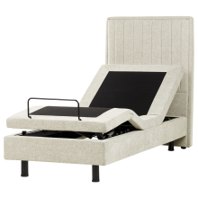 Adjustable Bed Fabric CASTELLAN 80 x 200 cm (EU Small Single) Beige