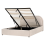 Beliani Ottoman Bed QUILLIEN Chenille Light Beige 140 x 200 cm (EU Double) 1