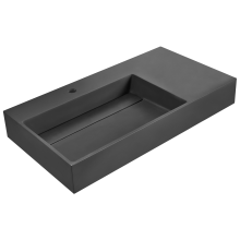 Wall Hung Basin CUSCO 900 x 480 mm Mineral Cast Black