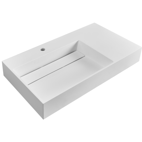 Beliani Wall Hung Basin CUSCO 900 x 480 mm Mineral Cast White
