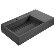 Wall Hung Basin CUSCO 750 x 430 mm Mineral Cast Black